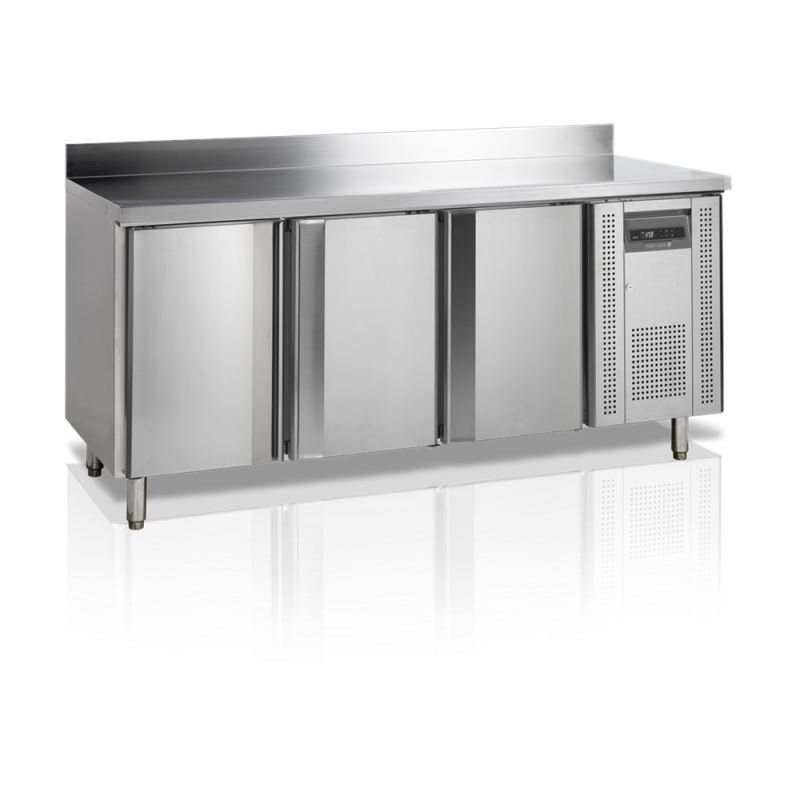 Stainless Steel Refrigerated Table 3 Doors GN 1/1 - TEFCOLD: Optimal preservation of ingredients with elegance