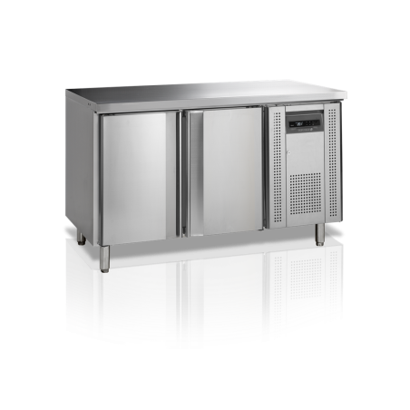 Stainless Steel Refrigerated Table 2 Doors GN 1/1 TEFCOLD CK7210/-SP - Ventilated cooling, automatic defrost