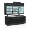 Black Wall Cabinet Freezer TEFCOLD 545L - Ideal for Supermarket