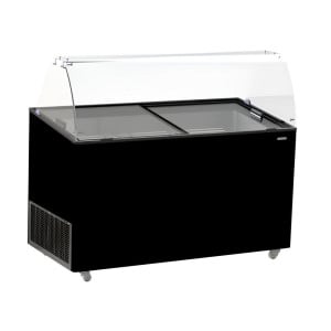 Vitrine à Crème Glacée Noire - Conservation optimale de 10 x 5 L - Marque CombiSteel