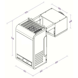 Positive Cooling Group for Cold Room - CombiSteel - Capacity 9.6 to 19.9 m3