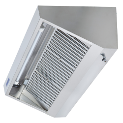 Complete Snack Hood 900 - Length 1600 - Motor, LED, and Dimmer - Dynasteel