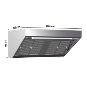 Abzugshaube Snack 900 Led Inox 1200 - Dynasteel.