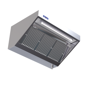 Wandafzuigkap Snack 1400 met Motor en LED Dynasteel