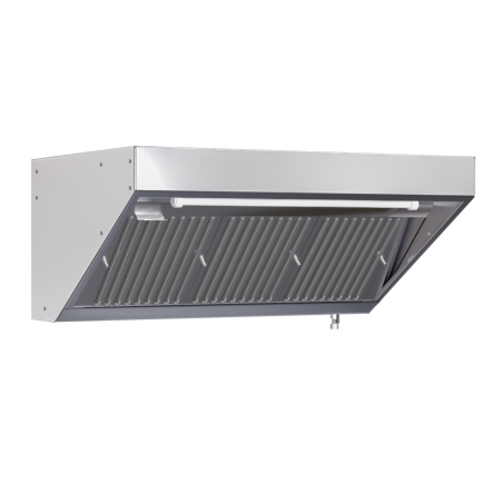 Heißluft-Snack 700 LED ohne Motor Dynasteel - Länge 1400 mm, Edelstahl AISI304