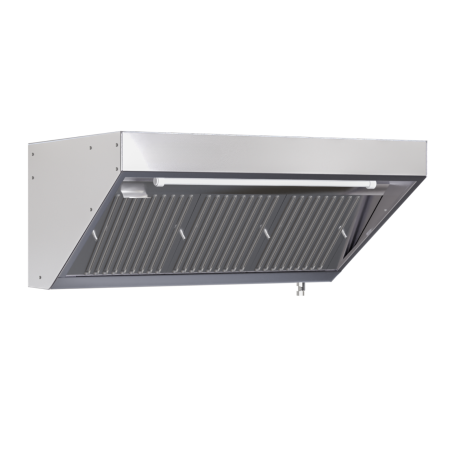 Abzugshaube Snack 900 LED ohne Motor Dynasteel 1600mm AISI304 Edelstahl