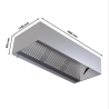 Hotte Cubique 1100 LED Sans Moteur - Longueur 1600 Dynasteel