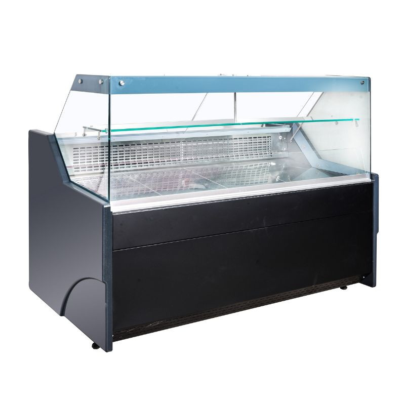 Wesley 1.5 Black Refrigerated Display Case 130 L - CombiSteel Equipment