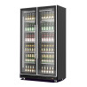 Refrigerated display case for drinks 2 glass doors Black 758 L CombiSteel