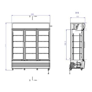 Vitrine Réfrigérée à Boissons 3 Portes Vitrées 1065L Combisteel - Haute Capacité, Qualité Premium