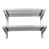 Stainless Steel Wall Shelves on 2 Levels - W 800 x D 400 mm Dynasteel