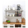 Stainless steel 2-level wall shelf - Dynasteel