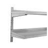 Stainless steel 2-level wall shelf - Dynasteel