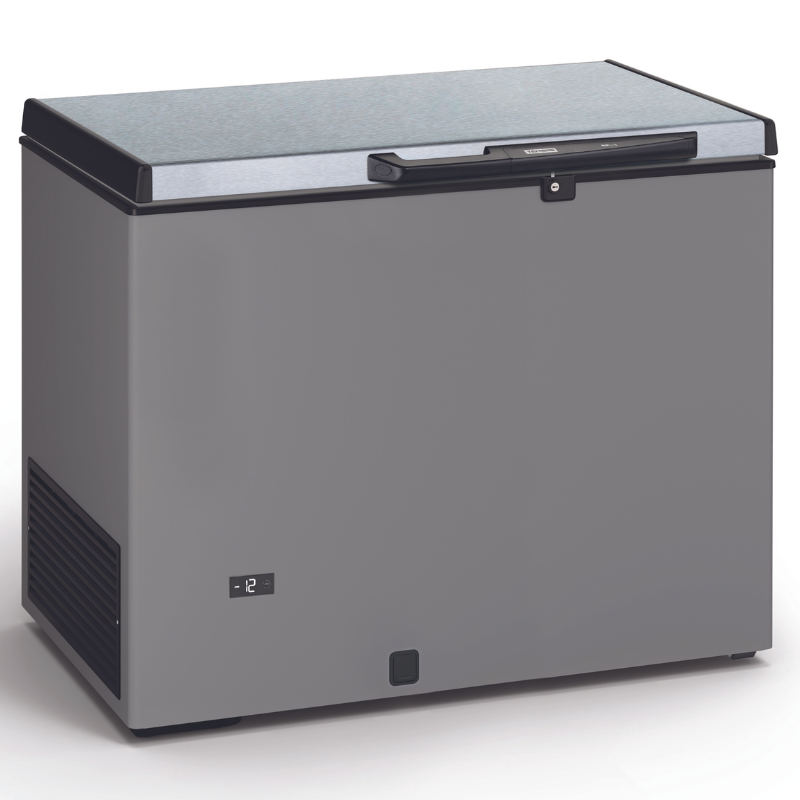 Vrieskist RVS-look en RVS-deksel - 290 L - TENSAI