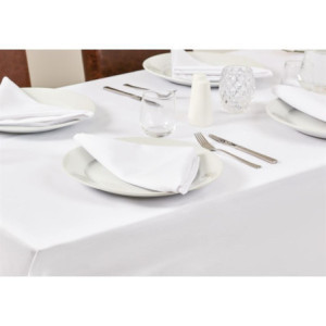 Tischdecke Weiß 1350x2300 mm Mitre Essentials & Polyester - Hochwertige Qualität
