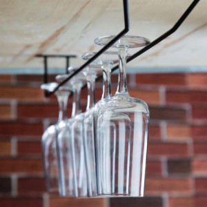 Zwarte wijnglazenhouder 610 mm Olympia FD989: Praktische & elegante opslag