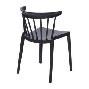 Stühle aus anthrazitfarbenem Polypropylen - Set mit 4 Stück: Elegant im Design und dauerhafter Komfort