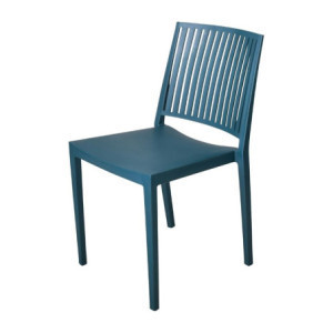 Stapelbare Stühle aus Polypropylen in Blau Baltimore - Bequemes Set mit 4 Stühlen