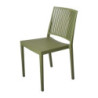 Chaises PP Empilables Baltimore Vert Olive - Confortable et Résistant UV