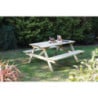 Elegant and sturdy 1.5m wooden picnic table