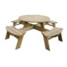 Runder Holztisch für Picknick 2000mm Rowlinson: Robust & Elegant