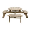 Ronde Houten Picknicktafel 2000mm Rowlinson: Robuust & Elegant