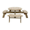 Runder Holztisch für Picknick 2000mm Rowlinson: Robust & Elegant