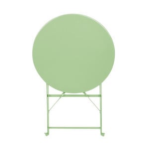 Table Carrée Pliante Acier Vert Clair 595 mm Bolero - Pratique et Robuste