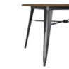 Tisch im Freien Schwarz Bolero: Holzoptik, Aluminium-Robustheit für Ihre professionellen Außenbereiche.