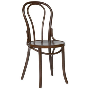 Stühle Bistro gebogenes Holz Walnuss-Finish. Charme und Komfort für Ihr Restaurant.