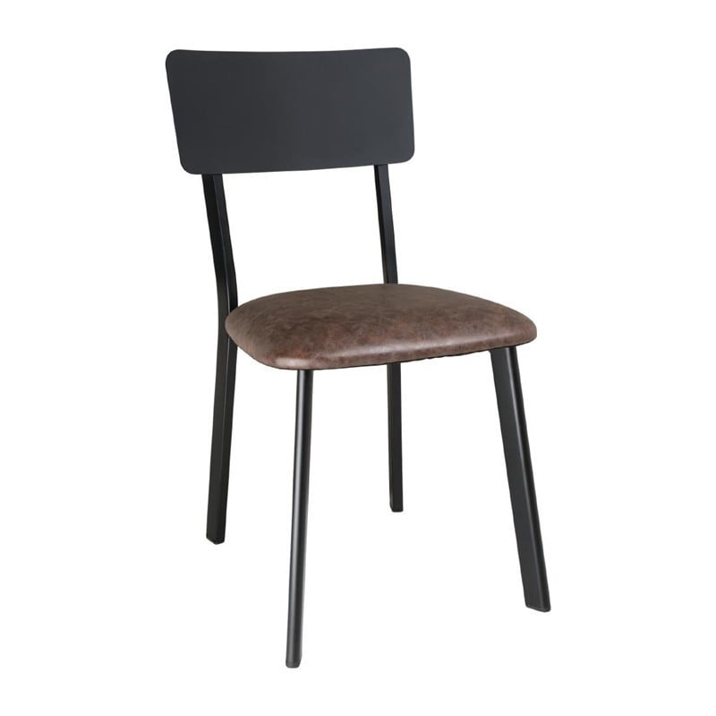 Stühle aus Metall mit Vintage-Sitzfläche - Set mit 4 Bolero