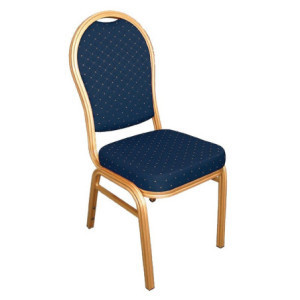 Bankettstühle Blau und Gold Set von 4 Bolero U526 - Elegant & Komfortables Design