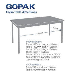 Rectangular beech effect table 1800 mm for professional restaurant