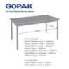 Rectangular beech effect table 1800 mm for professional restaurant