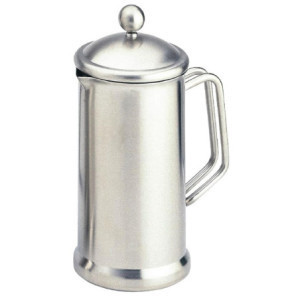 Satin Stainless Steel 8-Cup Olympia GD170 French Press - Elegance and Robustness