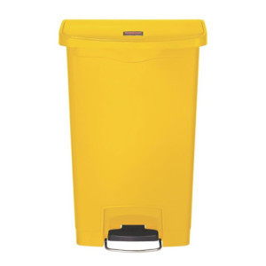 Prullenbak met pedaal Slim Jim Rubbermaid - Geel 50L