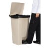 Beige 87L Rubbermaid Step-On Pedal Bin: Durability and Hygiene