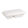 Doosjes 2 Compartimenten Bagasse Composteerbaar 253 mm - Set van 200