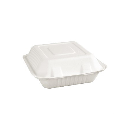 Boîtes 3 Compartiments Bagasse Compostables 201mm - Lot de 200