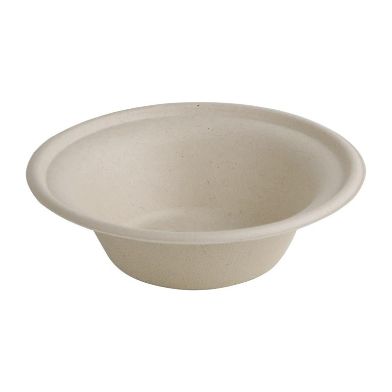 Ronde composteerbare bagasse natuurlijke kommen 950 ml - Set van 50 - Milieuvriendelijk & Elegant