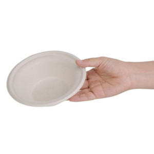 Ronde composteerbare bagasse natuurlijke kommen 950 ml - Set van 50 - Milieuvriendelijk & Elegant