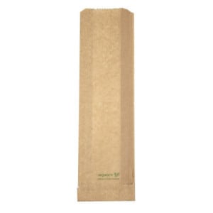 Zakken voor warme snacks composteerbaar Vegware 356 x 101 mm - Pak van 500, FC897