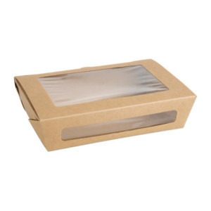 Salad Boxes PET 1200ml with Window - Lot of 150 | Eco-friendly & Practical