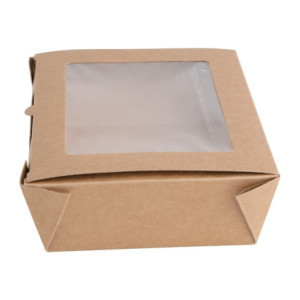 Salad Boxes PET 1600 ml - Lot of 100 Recyclable Window
