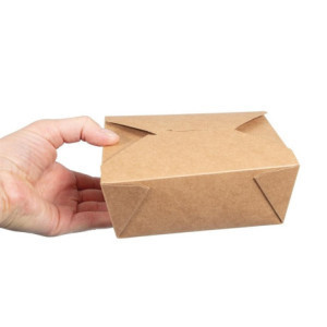 Compostable Cardboard Food Boxes No. 3 1800 ml - Pack of 180 - Vegware - Eco-friendly and practical!