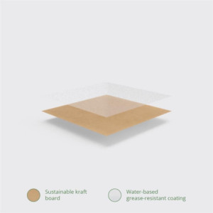 Compostable Cardboard Food Boxes No. 3 1800 ml - Pack of 180 - Vegware - Eco-friendly and practical!