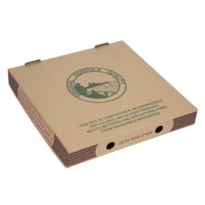 Bedruckbare kompostierbare Pizzakartons 311mm - Packung mit 100 Stück von FourniResto