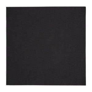 Serviettes Dîner 3 Plis Noires 400mm - Lot de 1000 - Qualité Supérieure