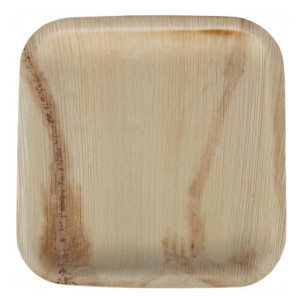 Square palm leaf plates 200mm - Pack of 100 | Eco-friendly and practical tableware