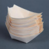 Biodegradable poplar wood dishes 80 mm - Pack of 100: Ecology and practicality.